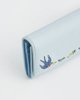 Blue Bird Embroidered Purse