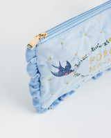 Forget Me Not Embroidered Pouch