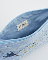 Forget Me Not Embroidered Pouch