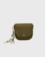 Beth Saddle Bag in Khaki Suedette