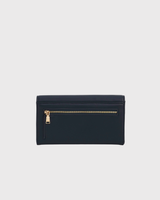 Floral Applique Long Purse in Navy