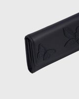Floral Applique Long Purse in Navy