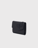 Floral Applique Card Holder Purse in Navy