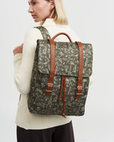 Flora Orla Scene Print Backpack in Khaki