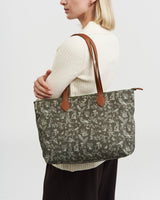 Edith Orla Scene Print Tote Bag in Khaki