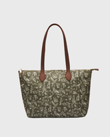 Edith Orla Scene Print Tote Bag in Khaki
