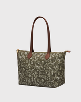 Edith Orla Scene Print Tote Bag in Khaki