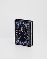 Florence Midnight Garden Embroidered Book Box in Navy Velvet