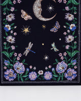 Florence Midnight Garden Embroidered Book Box in Navy Velvet