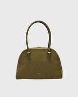 Amelia Shoulder Bag in Khaki Suedette