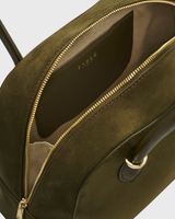 Amelia Shoulder Bag in Khaki Suedette