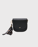 Black Saddle Crossbody Bag