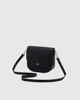 Black Saddle Crossbody Bag