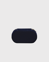 Night Sky Embroidered Oval Jewellery Box in Navy Velvet