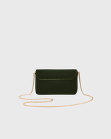 Sophia Wren Embroidered Occasion Bag in Green Velvet