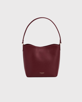 Floral Applique Margot Bucket Bag in Burgundy