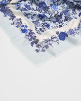 Ditsy Blue Folk Square Scarf