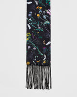 Wilderness Black Silky Scarf