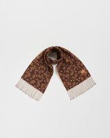 Chocolate Acorn Jacquard Scarf