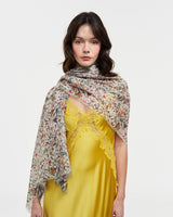 Garden Floral Cream Scarf
