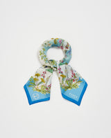 Fable England x Peter Rabbit Blue Narrative Silk Blend Square Scarf
