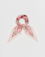 Pink Floral Heart Triangle Scarf