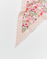Pink Floral Heart Triangle Scarf
