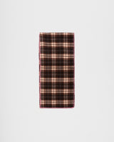 Check Hooded Scarf in Chocolate