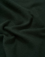 Hedgehog Embroidered
Knitted Triangle Scarf in Forest Green