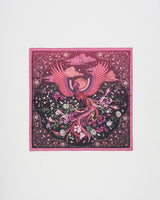Eve Narrative Medium Square Scarf in Burgundy