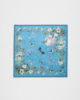 Midnight Garden Medium Square Scarf in Teal