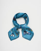 Midnight Garden Medium Square Scarf in Teal