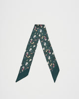 Niva Skinny Scarf in Forest Green