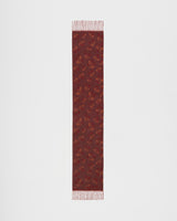 Blackberry Long Jacquard Scarf in Burgundy