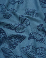 Butterfly Large Square Jacquard Scarf in Teal