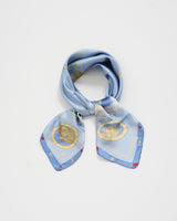 Zodiac Medium Square Scarf in Blue
