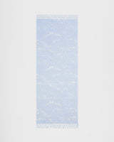 Zodiac Long Fringed Scarf in Blue