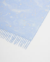 Zodiac Long Fringed Scarf in Blue