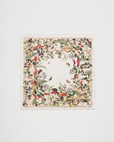 Orla Mushroom Small Square Scarf in Ivory
