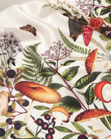 Orla Mushroom Small Square Scarf in Ivory