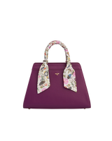 Floral Engravings Large Plum Tote
