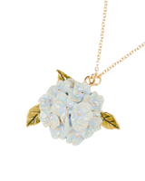 Enamel Hydrangea Necklace