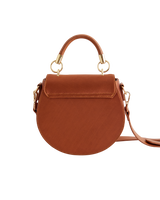 Sleepy Fawn Embroidered Satin Saddle Bag