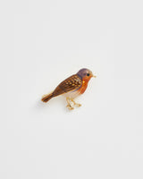 Enamel Robin Brooch