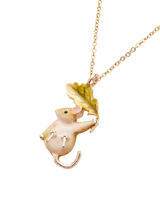 Enamel Dormouse Short Necklace
