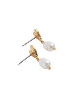 Forget-Me-Not Heart & Pearl Earrings