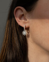 Cobweb Huggie Silver Earrings