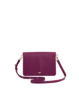 Floral Engravings Plum Crossbody Handbag