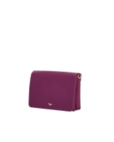 Floral Engravings Plum Crossbody Handbag