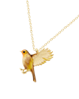 Enamel Robin Necklace